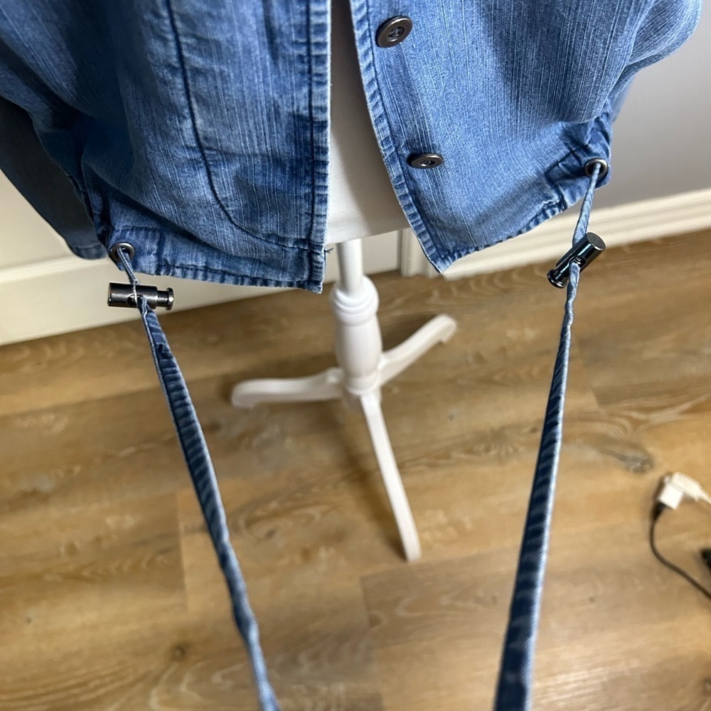 💙”Rails” Maverick Dark Vintage Wash Shacket w/ Hidden Button Front Size S💙 - Picture 6 of 15